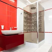 Kabiny prysznicowe - Omnires S-80KBR 80x80 profil chrom szkło brązowe - miniaturka - grafika 1