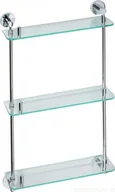 Półki łazienkowe - Bemeta Półka szklana potrójna 39,5x67x11,5cm OMEGA E 104202132 - miniaturka - grafika 1