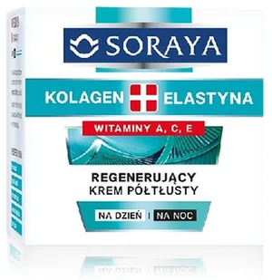 Soraya Kolagen+Elastyna Krem półtłusty  ochronny 50ml - Żele pod prysznic dla mężczyzn - miniaturka - grafika 2