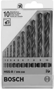 Bosch zestaw do metalu HSS-R 10-częściowy promoline - Wiertła - miniaturka - grafika 2