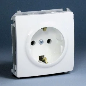 Kontakt Simon Gniazdo ścienne Basic z/u Schuko (moduł) BMGSz1.01/11 biały - Gniazdka elektryczne - miniaturka - grafika 2