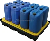 Pozostałe wyposażenie warsztatu - Topserw Wanna wychwytowa z kratownicą o pojemności 100 l, kolor żółto/czarny, wym. 1200 x 800 x 175 mm - miniaturka - grafika 1