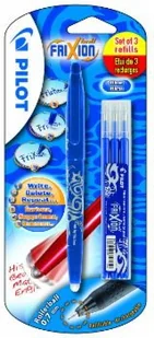 Pilot PIÓRO KULKOWE FRIXION NIEBIESKI+WKŁADY PIBLFR7LX1S3 - Wkłady do długopisów - miniaturka - grafika 4