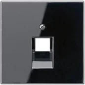 Klawisze i ramki - Jung LS 990 Czarny Pokrywa gniazd UAE x1 LS969-1UASW - miniaturka - grafika 1