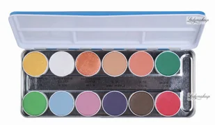 KRYOLAN Aquacolor - Paleta 12 farb do malowania ciała - Interferenz - FX A - ART. 1144 KR1144 - Charakteryzacja - miniaturka - grafika 2