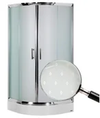 Kabiny prysznicowe - Omnires Health 80x80 profil chrom błyszczący szkło diamond JK2808 LC2 DIAMOND - miniaturka - grafika 1