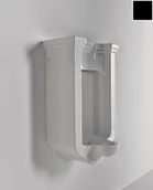 Pisuary - Kerasan Waldorf Pisuar wiszący 44x69x37cm z syfonem i zestawem montażowym, czarn - miniaturka - grafika 1