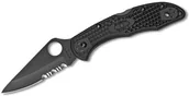 Noże - Spyderco C11PSBBK Delica Plain/Serrated Black - miniaturka - grafika 1