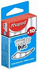 Maped KREDA BIAŁA 10 SZTUK PUDEŁKO Z ZAWIESZKĄ 593500 - Zabawki kreatywne - miniaturka - grafika 2