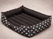 Legowiska dla psów - Hobbydog XXL Legowisko Prestiż - Szare w łapki - miniaturka - grafika 1