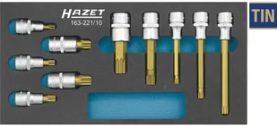 Hazet Zestaw gniazda wkładki do bitów 1/2" 12.5 mm) 163-221/10 Wielowypust XZN) 10 szt - Klucze i nasadki Hazet Zestaw gniazda wkładki do bitów 1/2" 12.5 mm) 163-221/10 Wielowypust XZN) 10 szt - Klucze i nasadki - miniaturka - grafika 1
