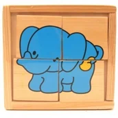 Klocki - Brimarex Drewno Drewniane KLOCKI Słoń 207961 - miniaturka - grafika 1