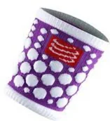 Pozostały sprzęt i akcesoria do ćwiczeń - Compressport Frotka na nadgarstek Sweatband Fioletowa - miniaturka - grafika 1