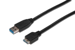 ASSMANN Kabel połączeniowy USB 3.0 SuperSpeed Typ USB A/micro USB B M/M czarny 0,25m AK-300117-003-S - Kable USB - miniaturka - grafika 2
