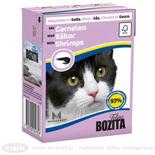 Bozita CAT Kartonik 370g kawałki w sosie z krewetkami - Mokra karma dla kotów - miniaturka - grafika 3