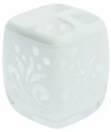 Końcówki do szczoteczek elektrycznych - Fantasia Fantasia uchwyt do szczoteczek do zębów, akryl, biały Fleur Collection 53054 - miniaturka - grafika 1