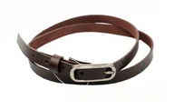 Paski - Pas-Max PL) Pasek Damski Skórzany Complex (PL) 15 mm CZEKOLADOWY Wąski - miniaturka - grafika 1