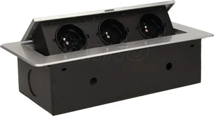 Orno Gniazda wpuszczane w blat 3x230V srebrny OR AE 1336/G - Gniazdka elektryczne - miniaturka - grafika 5