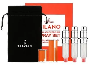 Travalo Milano napełnialny flakon z atomizerem 3 x 5 ml + zamszowa torebka - Dezodoranty i antyperspiranty męskie - miniaturka - grafika 3