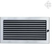 Akcesoria kominkowe - Kratki.pl Kratka kominkowa wentylacyjna powlekana szlifowana 22x37 z żaluzją 667 - miniaturka - grafika 1